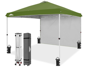 lot 485 image: EAGLE PEAK Pop Up Canopy Tent with 1 Sidewall, Easy Setup Event Tent