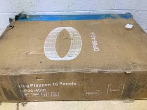lot 470 image: Dog Playpen 16-Panel 40-Inch