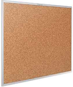 lot 301 image: Quartet Classic Cork Bulletin Boards, Aluminum Frame 71x48