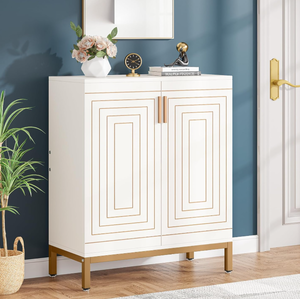 lot 440 image: TRIBESIGNS WAY TO ORIGIN Shoe Cabinet, 20 Pairs Modern Shoe Storage Cabinet with Doors