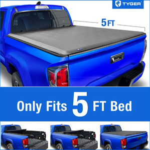 lot 444 image: Tyger Auto T1 Soft Roll-up Truck Bed Tonneau Cover Compatible with 2024-2025 Toyota Tacoma (Only Fits Models with Factory Deck Rail System)  5 (60) Bed  TG-BC1T9204