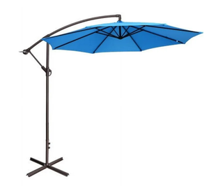 lot 446 image: Cantilever Umbrella - 10FT Offset Outdoor Patio Umbrella with Tilt, Blue