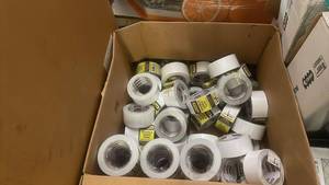 lot 19 image: Bulk Lot of White Adhesive Tape Rolls