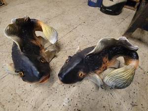 lot 27 image: Pair of Realistic Fish Wall Sculptures with Lifelike Detail