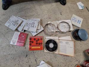lot 47 image: Collection of Vintage Mylar Recording Tapes and Percussion LP