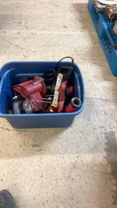 lot 92 image: Power Tool Assortment including Chicago Electric Saw, Mighty Pro Blower, and Heat Gun