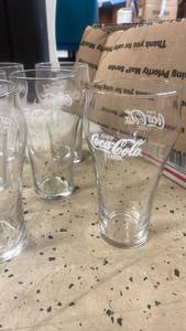 lot 113 image: Set of 12 Coca-Cola Classic Glass Drinking Glasses