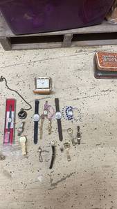 lot 166 image: Collection of Vintage and Modern Wrist Watches and Travel Alarm Clock