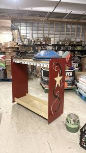 lot 171 image: 16 Inch Scroll Saw on Custom Workbench with Accessories