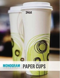 lot 184 image: Case of 8oz Monogram Insulated Paper Cups
