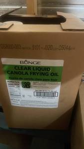 lot 186 image: Bunge Clear Liquid Canola Frying Oil 35 lb