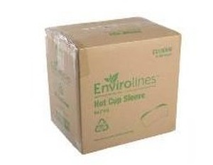 lot 198 image: Case of 1000 EnviroLines Hot Cup Sleeves No Print
