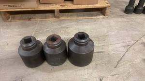 lot 205 image: Set of 3 Proto Professional Large Impact Sockets 3-58, 3-1116, 4-316 Inch