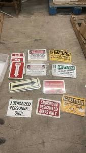 lot 211 image: Collection of Safety and Warning Signs Assorted Industrial Placards