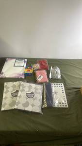 lot 240 image: Office and School Supplies Lot with Notebooks, Labels, Crayons, and Accessories