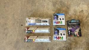 lot 282 image: Lot of Car LED Lighting Accessories - Strip Lights, Cup Lights, and Interior Kit