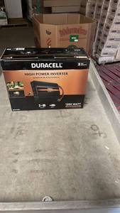 lot 298 image: Duracell High Power Inverter 1200 Watt Sealed Box