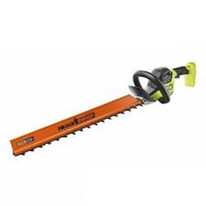 lot 6 image: RYOBI ONE HP 18V Brushless 24 in. Cordless Battery Hedge Trimmer (Tool Only)  Customer Returns See Pictures