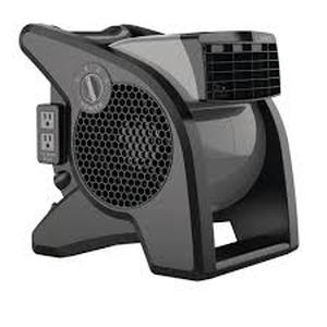 lot 22 image: Lasko Pivoting 11.2 in. 3 Speed High Velocity Blower Fan for Home, Job Site in Gray, 375 CFM, 2 120V Outlets, Circuit Breaker    Customer Returns See Pictures