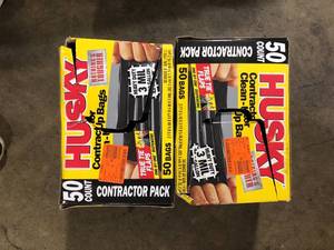 lot 13 image: Lot of Husky 42 Gal. Contractor Bags (50-Count) Customer Returns See Pictures