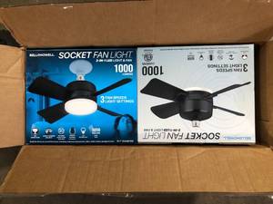 lot 31 image: Lot of Assorted Bell  Howell Ceiling Light Fans  Various Models and Conditions Customer Returns See Pictures