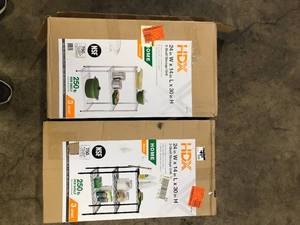 lot 42 image: Lot of Assorted 3-Shelf Storage Unit Various Models and Conditions   Customer Returns See Pictures