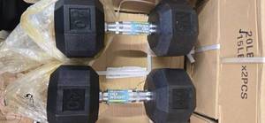 A pair of 40 LB Hex Dumbbells ( NEW)