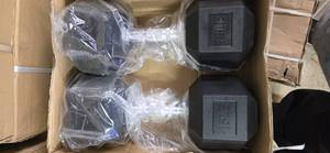A pair of 15LB Rubber Hex Dumbbells (NEW)