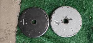 lot 30 image: Lot of two 10LB one-inch Weight Plates (USED)