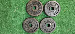 lot 40 image: Lot of four 3LB one-inch Weight Plates (USED)
