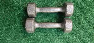 lot 43 image: Lot of two 5LB dumbbells (USED)