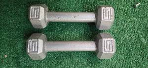 lot 44 image: Lot of two 5LB dumbbells (USED)