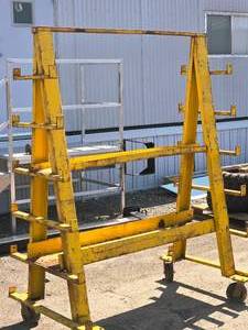 lot 61 image: A-Frame Rolling Metal Storage Rack