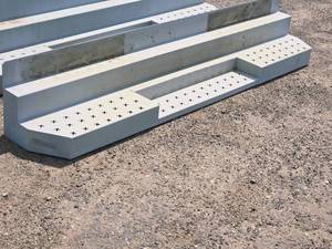 lot 100 image: 66 Primed Commercial Truck Rear Bumper  Middle Step