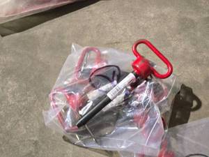 lot 155 image: Lot of (7) Double HH Trailer Hitch Pins  Heat Treated 5 12 x 58 (in original packaging)