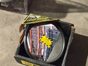 lot 158 image: Sure Plus Truck Mirrors 5 Convex Center-Mount Chrome Truck Mirror (in original packaging)