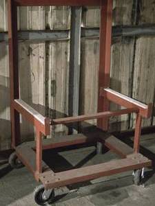 lot 168C image: Rolling Metal Storage Rack 26 x 36 x 56