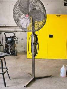 lot 255 image: Dayton Industrial  Commercial Pedestal Fan  28 Blade