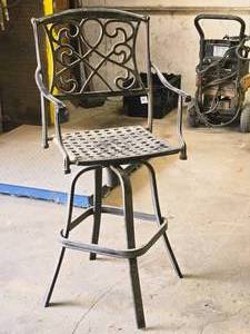 lot 256 image: Metal Bar Chair
