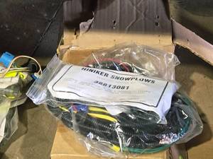 lot 276 image: Lot of (2) Hiniker Snow Plow Headlight Adapter Kits with 8-pin Harness 38813081 (in original packaging)