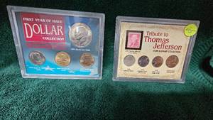 lot 65 image: 1st Year Issue Dollar CollectionTribute to Thomas Jefferson Collection