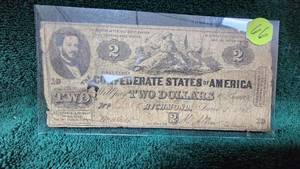 lot 66 image: 1862 Awesome $2 Confederate Note