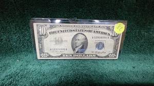 lot 82 image: 1953 $10 Silver Certificate X-Fine