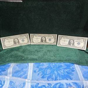 lot 55 image: 3-1957 D $1 Silver Certificate AU