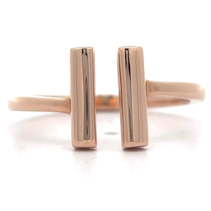 lot 18 image: NEW Tiffany & Co. Tiffany T Open Bar Ring in 14k Rose Gold
