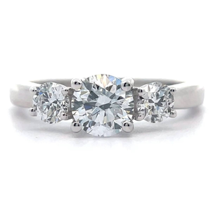 lot 11 image: 1.60 Carat Diamond Three-Stone Ring in 14k White Gold