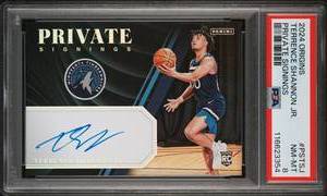lot 6 image: TERRENCE SHANNON JR 2024 PANINI ORIGINS PRIVATE SIGNINGS ROOKIE CARD PSA 8 116623354