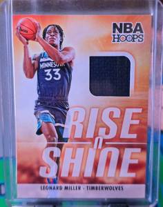 lot 18 image: LEONARD MILLER 2023-24 PANINI NBA HOOPS RISE N SHINE PATCH