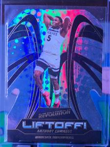 lot 25 image: ANTHONY EDWARDS 2024-25 PANINI REVOLUTION LIFTOFF DIE-CUT