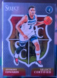 lot 47 image: ANTHONY EDWARDS 2024-25 PANINI SELECT CERTIFIED